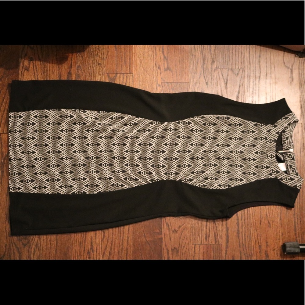 Little Black Dress with White Detail